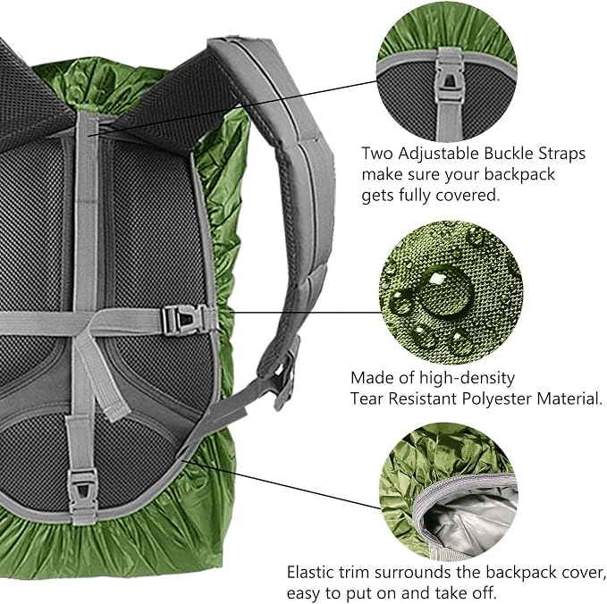 Frelaxy Waterproof Backpack Rain Cover, 10000mm Waterproof Level, Upgraded - Image 4