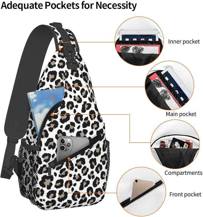 Leopard Print Crossbody Sling Bags - Image 3