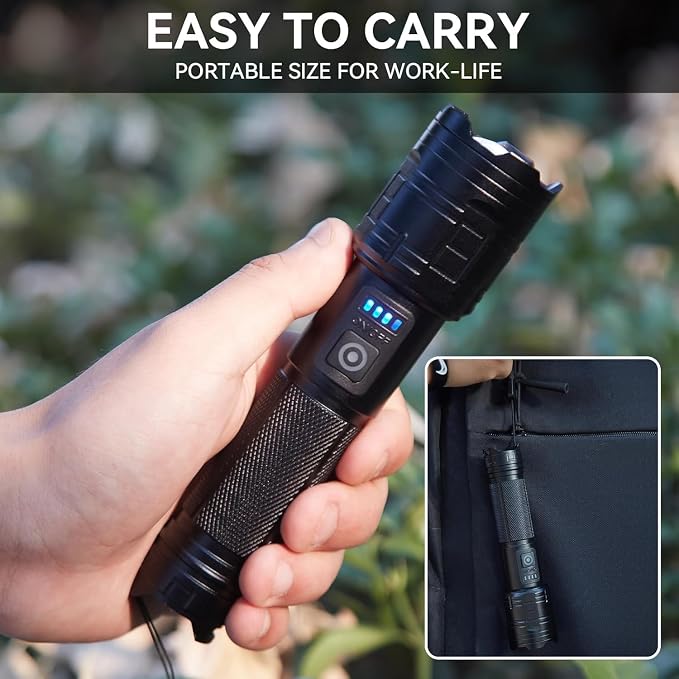 Rechargeable Flashlights 90, 000 High Lumen, 2 Pack Super Bright LED Flashlight - Image 6