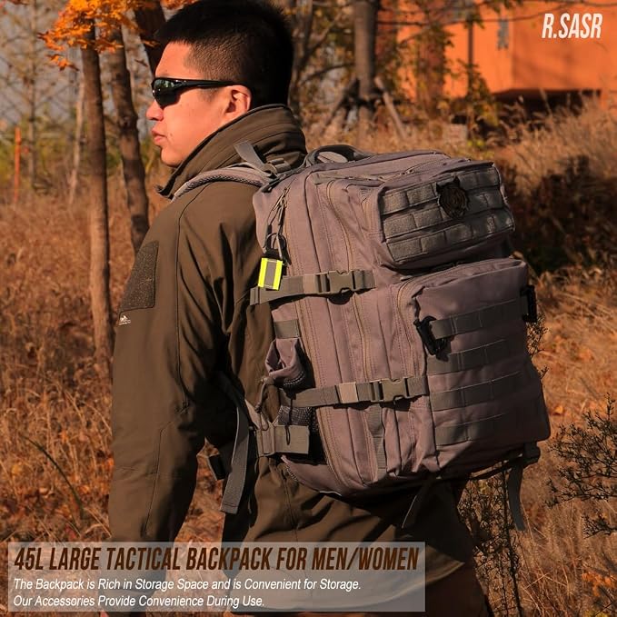 45L Tactical Backpack for Men Women, Military Assault Pack - Image 8