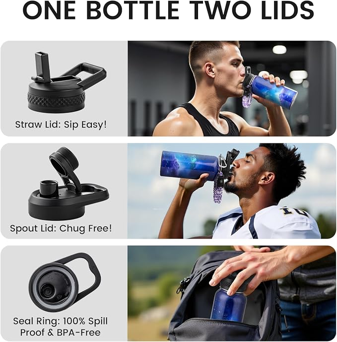 RAYMYLO Insulated Water Bottle 32 oz, Triple Wall Vacuum Stainless Steel - Image 5