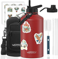 87oz Insulated Water Bottle, BPA Free&Leak Proof, 1.5 Gallon Stainless Steel by Watersy