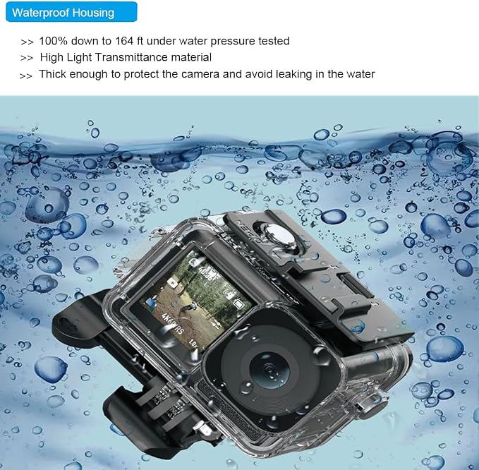 Accessories Bundle for DJI Osmo Action 5 Pro/Action 4/3 Waterproof Case Diving - Image 2