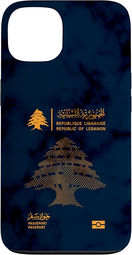 Lebanon, Lebanon Passport, Lebanon Flag, Lebanon map. Case by Unknown