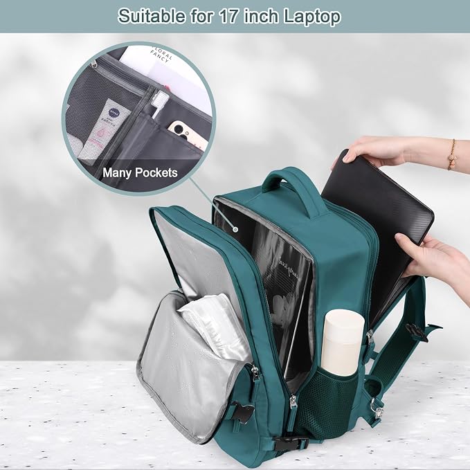 Sinaliy Travel Backpack for Men, 40L Carry On Backpack, 17 Inch Laptop Backpack - Image 6