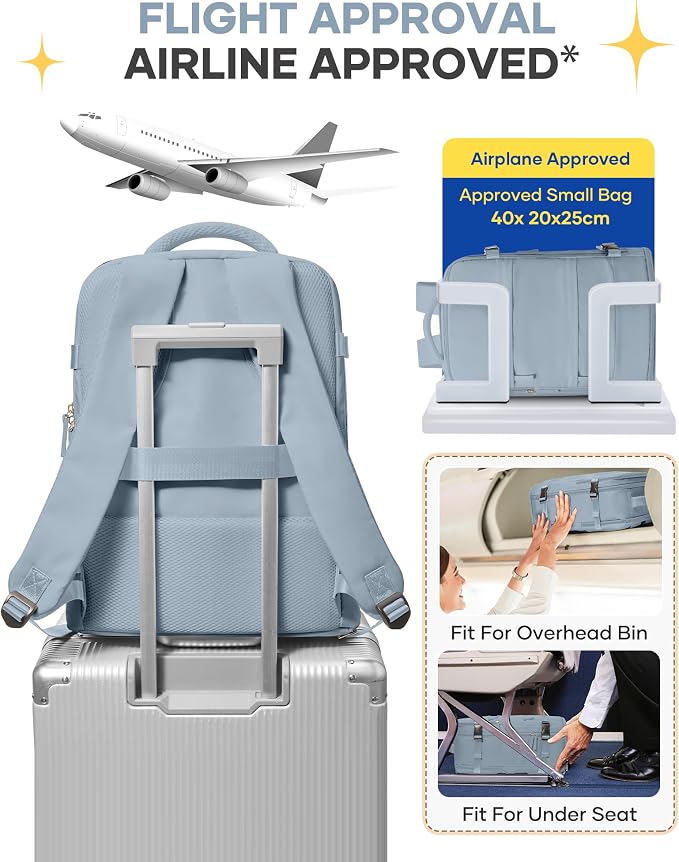 coofay Large Travel Backpack For Women Men Airline Approved Carry On Backpack - Image 7