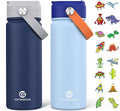 GoKEDA 18oz Kids Water Bottle, 2 Pack Insulated Bottles by Unknown
