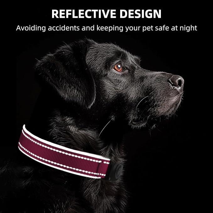 AirTag Dog Collar, IP68 Waterproof Air Tag Dog Collar Holder, Reflective - Image 6