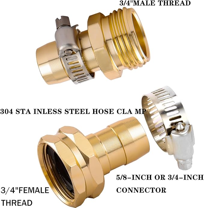 5 Set Garden Hose Repair Connector Kit - Image 3