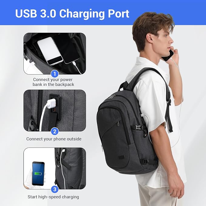 Kono Travel Laptop Backpack - Image 3