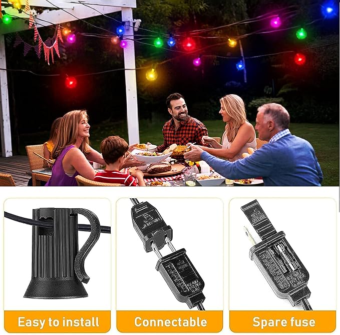 Afirst Colored Outdoor String Lights 25FT - Image 4