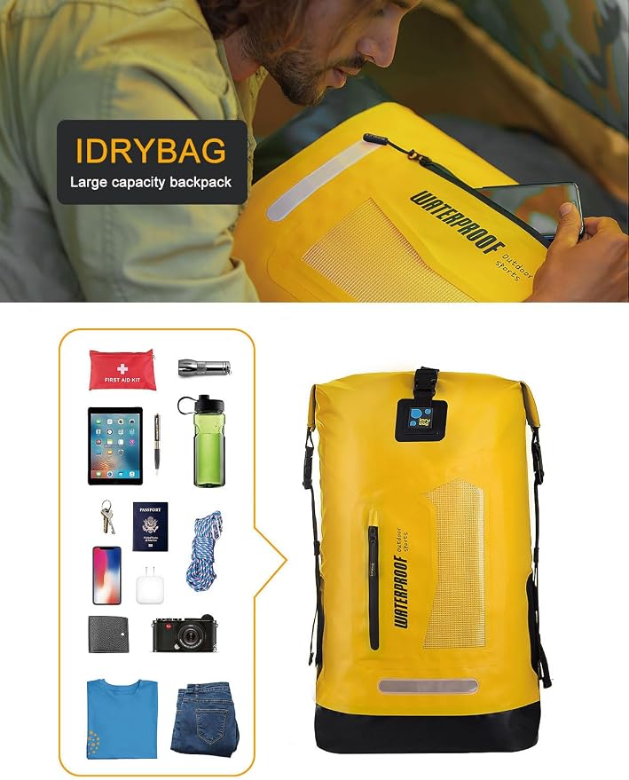 IDRYBAG Waterproof Backpack for Men 20L/30L/40L, Floating Dry Bag Kayak - Image 6