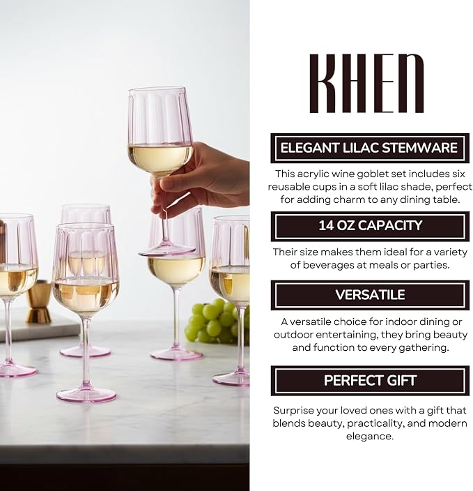 Khen Acrylic Lucia Stemmed Goblets - Image 5