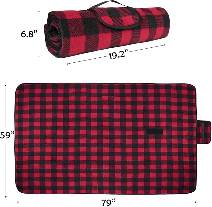 Tirrinia Large Waterproof Outdoor Blanket, Soft Warm Windproof Stadium Blanket - Image 7