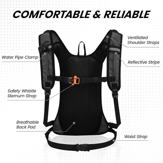 Nepest Hydration Pack Backpack for Women & Men, Lightweight Water Backpack - Image 3