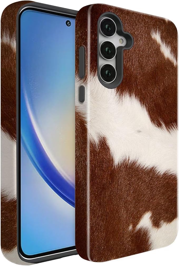 Compatible for Samsung Galaxy S24 FE 5G Case, Dual Layer Heavy Duty 2 in 1 by BSMOSPER