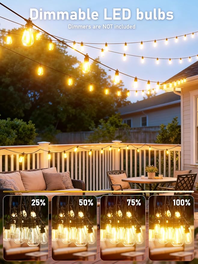 60FT LED Outdoor String Lights - Image 6