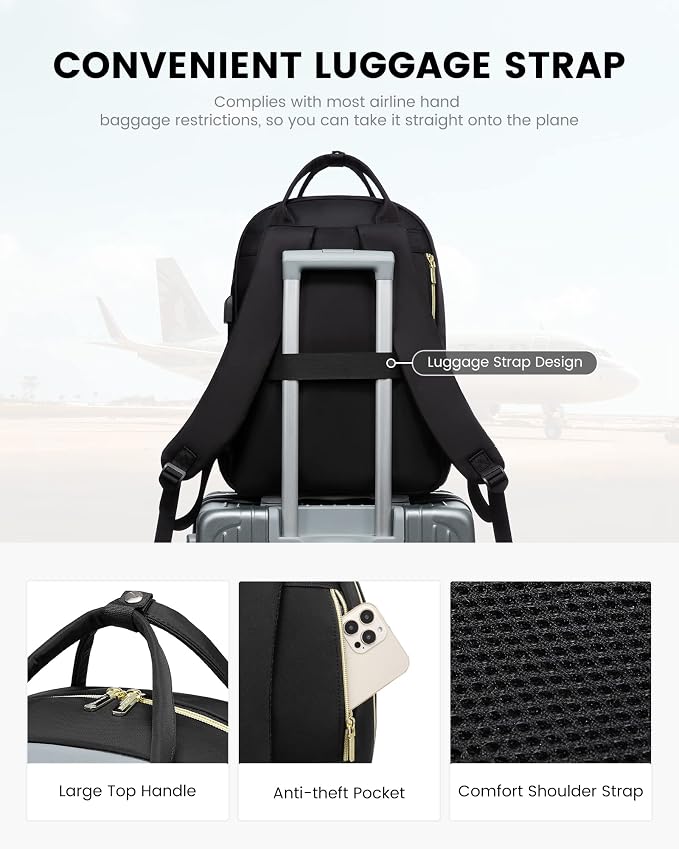 LOVEVOOK Laptop Backpack, High-Strength Tear-Resistant and Waterproof Oxford - Image 4