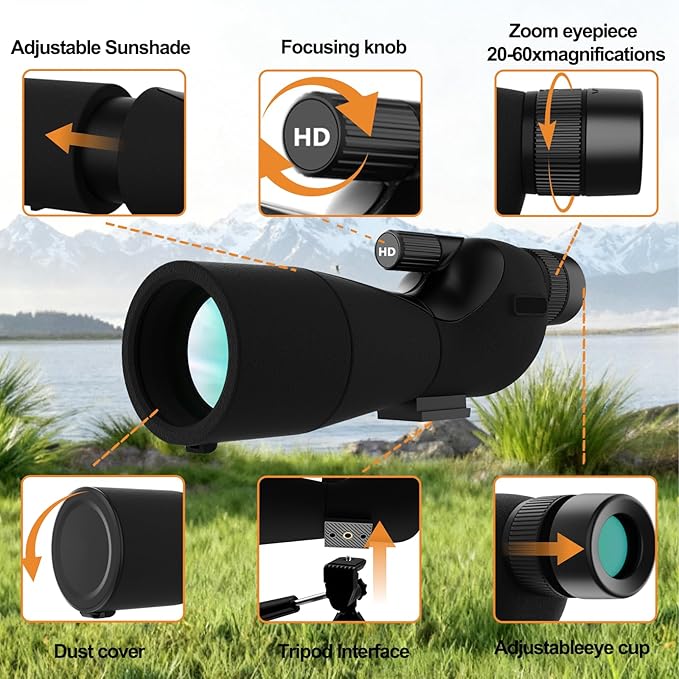 Monocular Telescope with Tripod, Bird Watching Gifts - Image 5