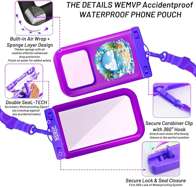 Personalized Initial Waterproof Phone Pouch Case - Image 3