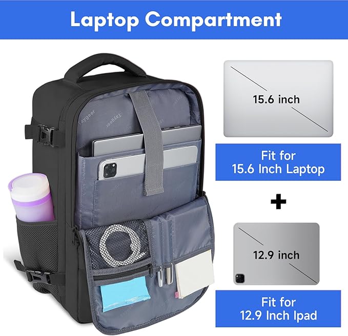 Taygeer Travel Laptop Backpack for Men Women, Airplane Approved Travel Backpack - Image 6