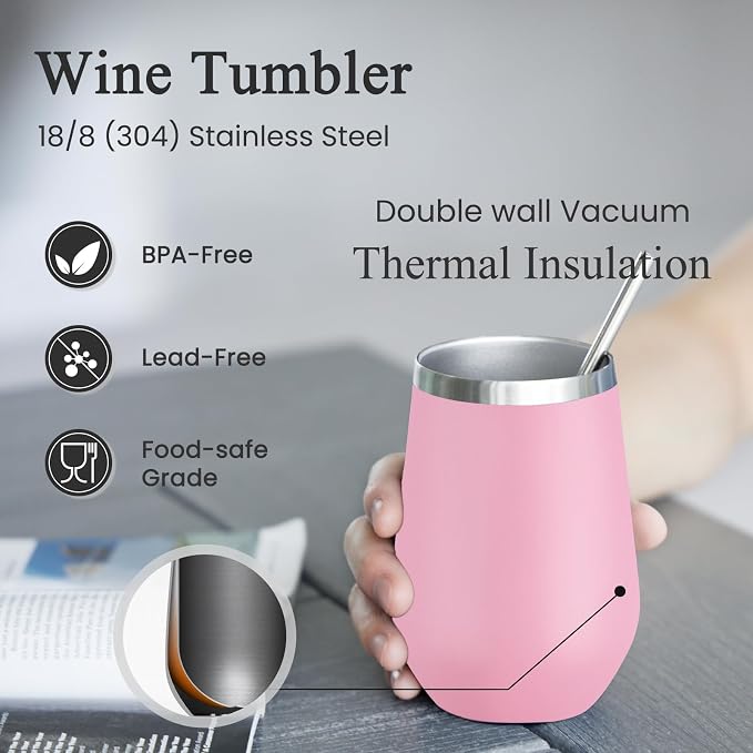 MEWAY 12oz Insulated Wine Tumbler - Image 2