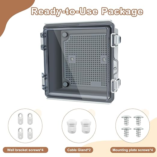 Nineleaf IP67 Waterproof Electrical Junction Box, 5.9"x5.9"x3.5" ABS Plastic - Image 6
