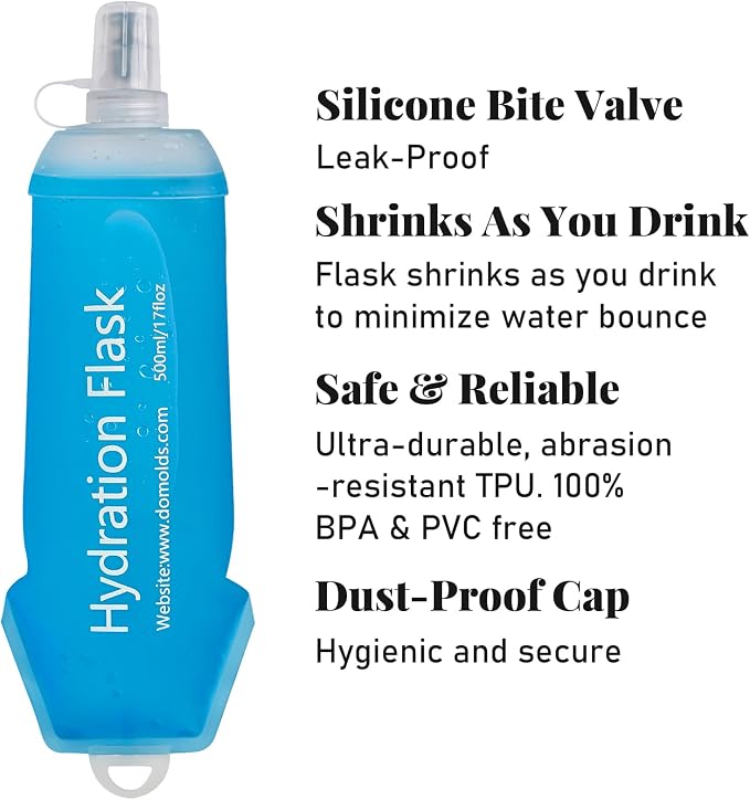2Pcs 500ml Soft Flask, TPU Collapsible Soft Water Bottle - Image 2