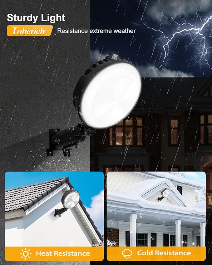 toberich LED Barn Light 2 Packs, 150W 20000LM Yard Area Lights Dusk to Dawn - Image 4