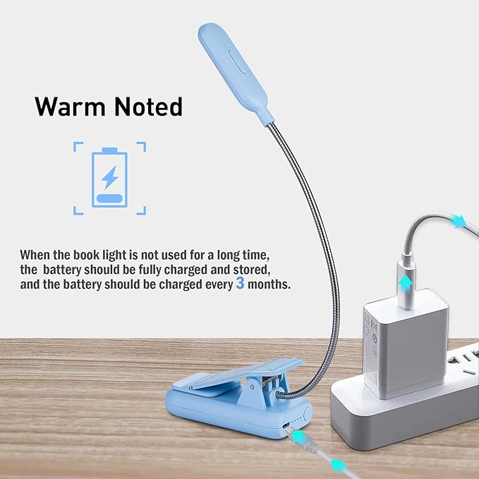 VAVOFO Rechargeable Book Light for Reading in Bed Kids, 7 LED Reading Light - Image 6