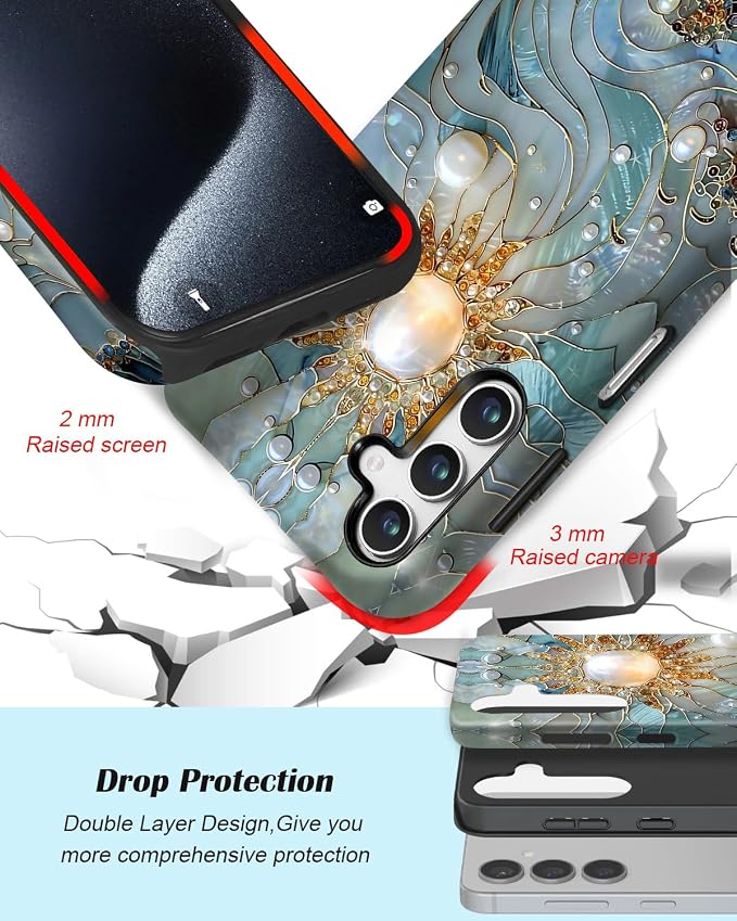 Compatible for Samsung Galaxy A36 5G Case, Dual Layer Heavy Duty 2 in 1 - Image 3