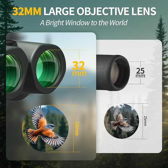 25x32 Compact Binoculars for Bird Watching - Image 4