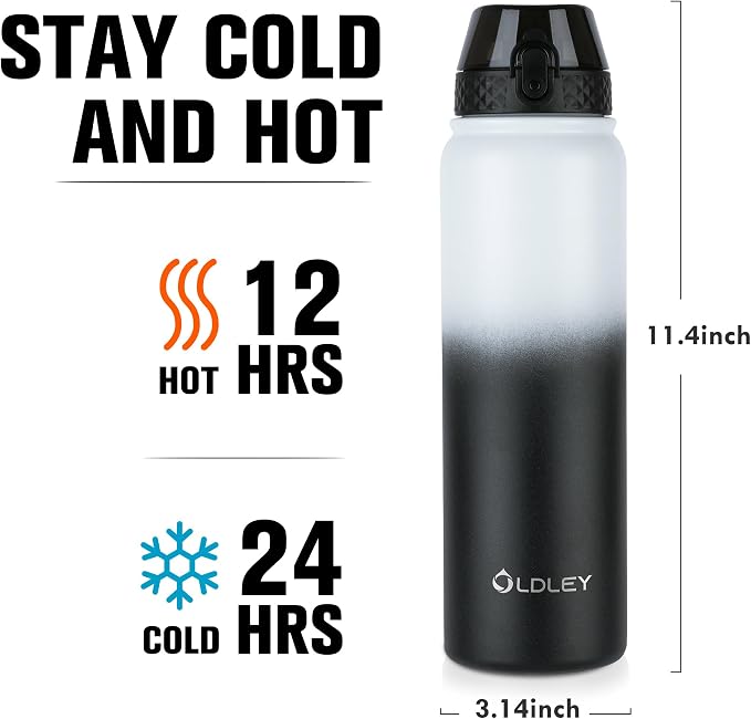 Oldley Insulated Water Bottle 32oz Water Bottles - Image 3