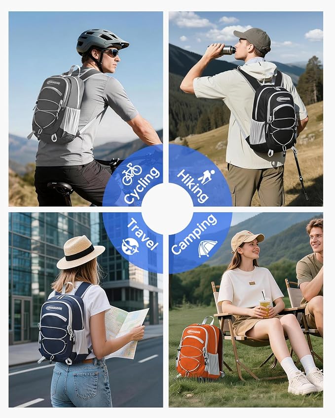 CROSSGEAR Packable Hiking Backpack, 24L Lightweight Foldable Daypack, RFID - Image 9