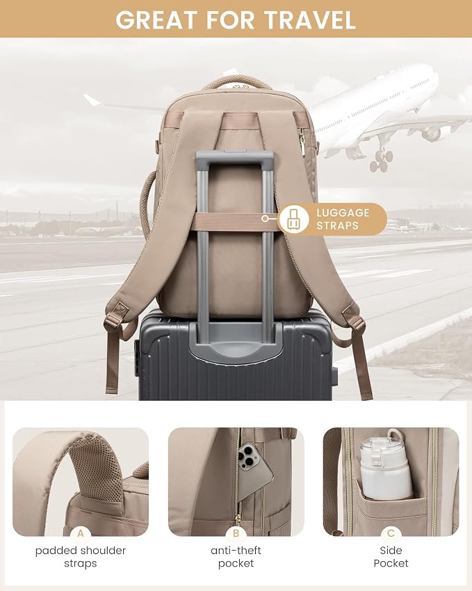 LOVEVOOK Travel Essentials Carry on Backpack 50L Travel Backpack - Image 7
