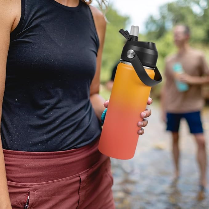 Fijinhom 24oz Insulated Stainless Steel Water Bottle, Wide Mouth Double Wall - Image 6