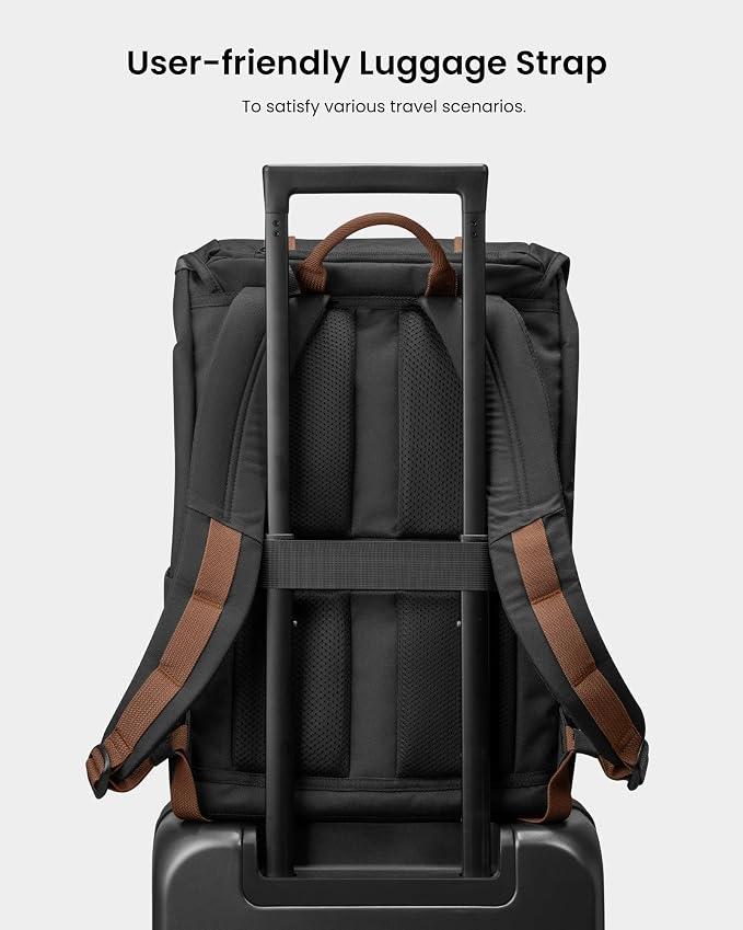 tomtoc Flap Laptop Backpack, Lightweight, Water-Resistant Casual Daypack - Image 8
