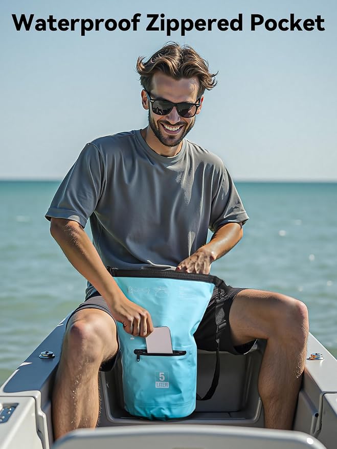 HEETA Waterproof Dry Bag with Front Zippered Pocket - Image 7