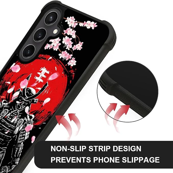 for Samsung Galaxy S23 FE Case, Sakura Japanese Samurai Pattern Graphic Design - Image 5