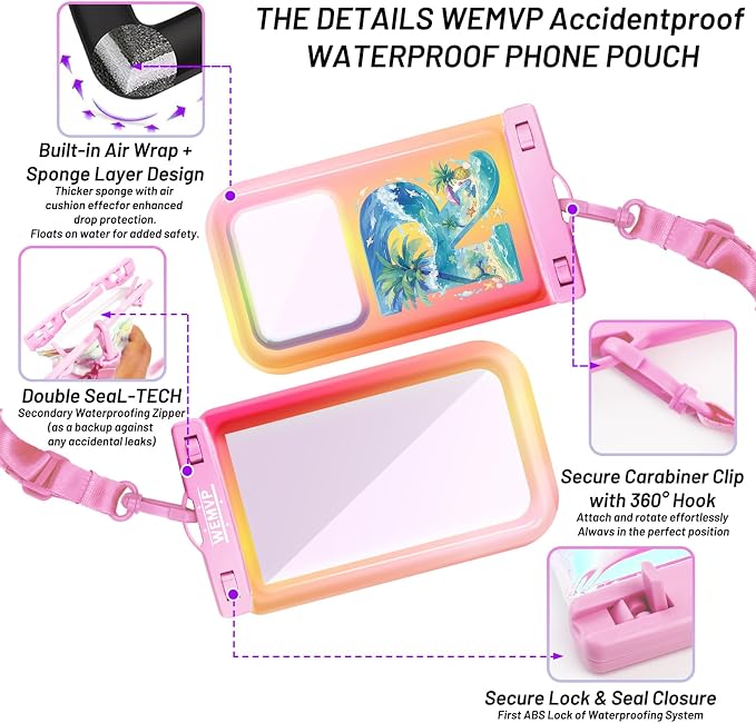 Personalized Initial Waterproof Phone Pouch Case - Image 3