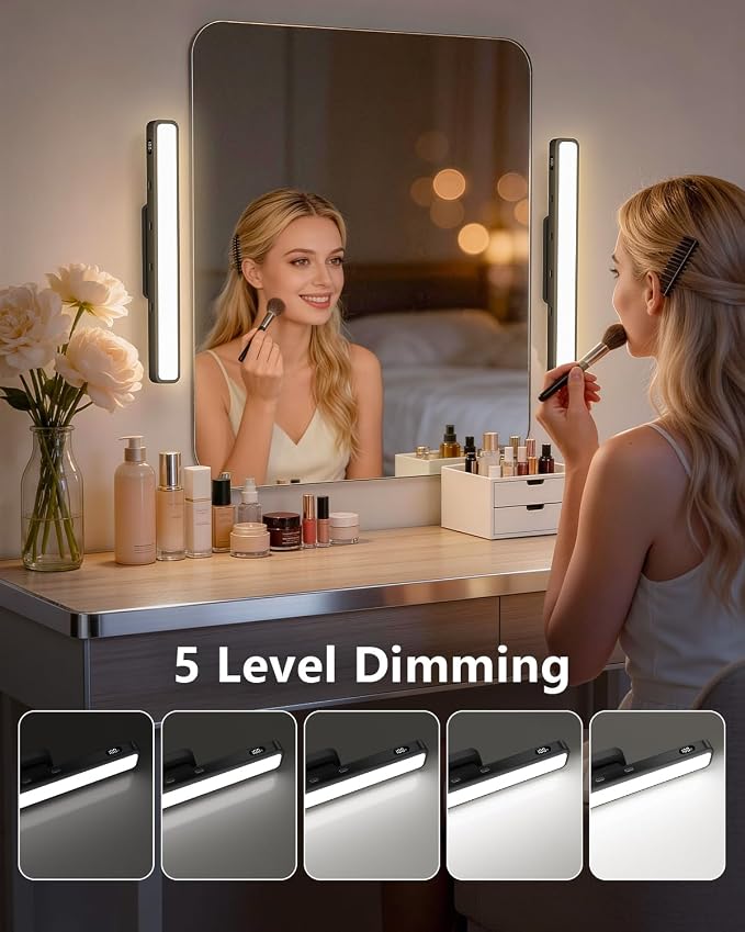 WILLED 3W Mirror Lights with Remote Control, Eye-Friendly Magnetic Light Bar - Image 3