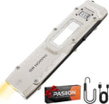 EDC Tactical Flashlight, Flat Flashlights Rechargeable, Dual-Switches LED Small by flashlight
