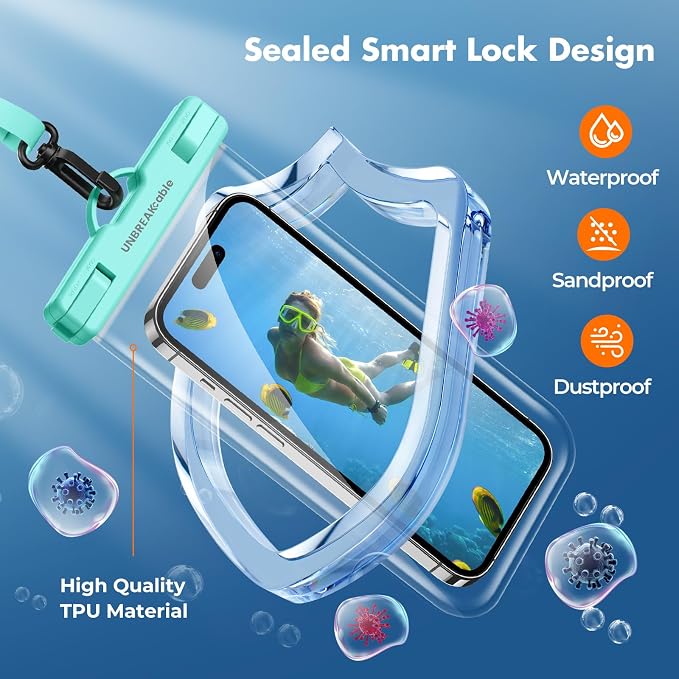 UNBREAKcable Waterproof Phone Pouch-2 Pack IPX8 Waterproof Phone Case - Image 7