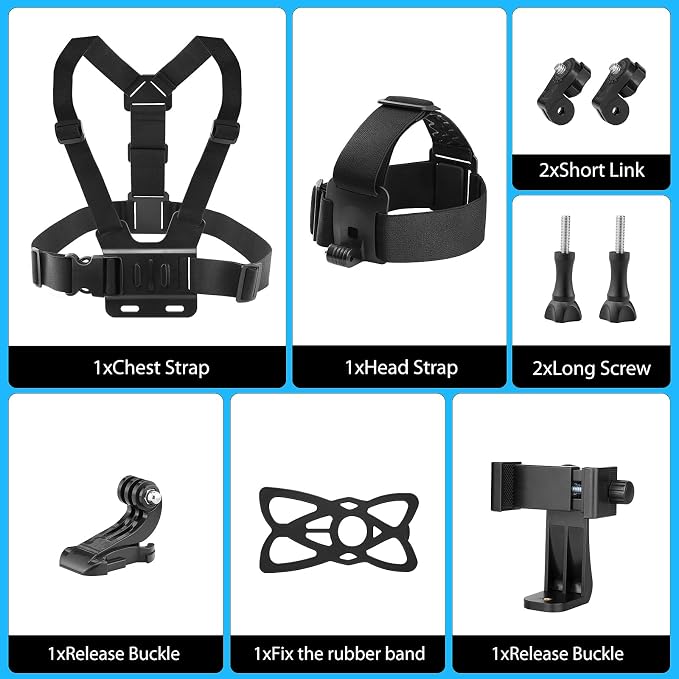 Chest Harness Head Strap Cell Phone Clip Kit - Image 8
