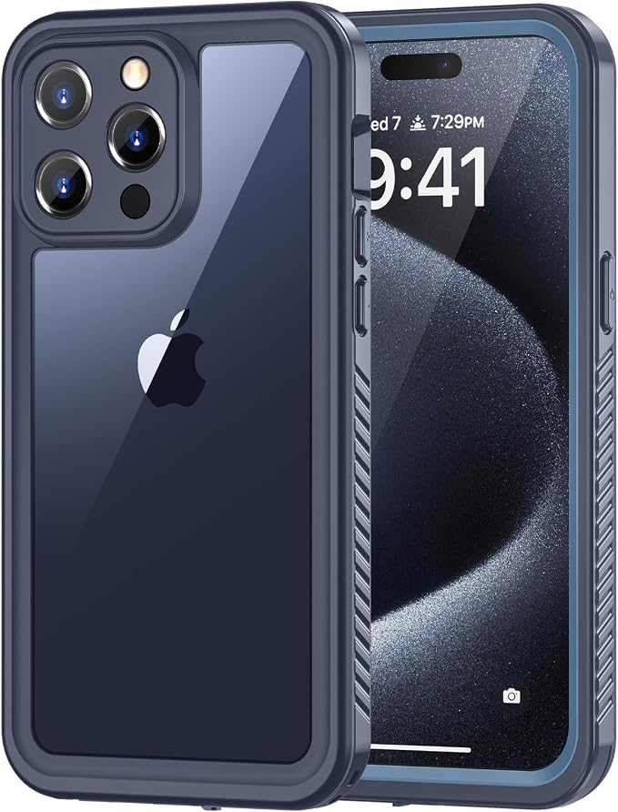 Lanhiem for 15 Pro Case, IP68 Waterproof Dustproof Shockproof Case by LanhiemHome