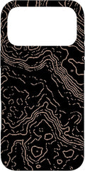 Topography Black & Brown Abstract Pattern Topographic Map Case by Unknown