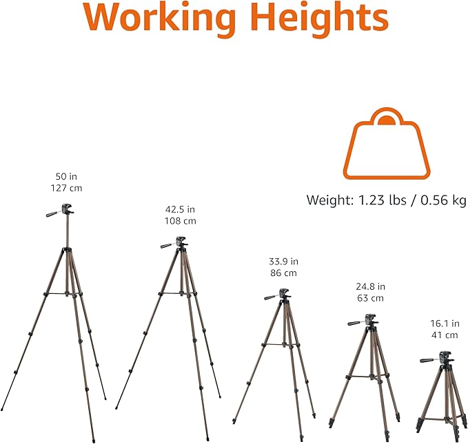 Amazon Basics 50-inch Lightweight Portable Camera Tripod Stand - Image 4