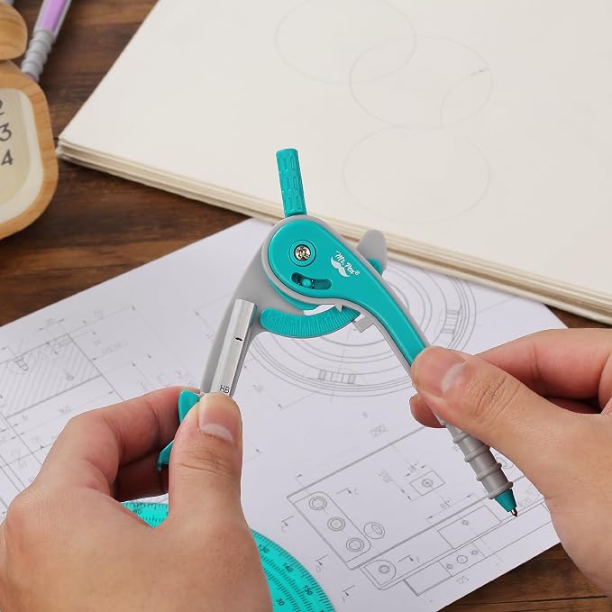 Mr. Pen- Geometry Compass and Protractor Set, 6 Inch Compass, 6 Inch Protractor - Image 7