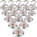 14Pack Magnetic Hooks, 100lbs+ Strong Magnetic Hooks Heavy Duty Rare Earth by MINCIMagnetsManufacturer