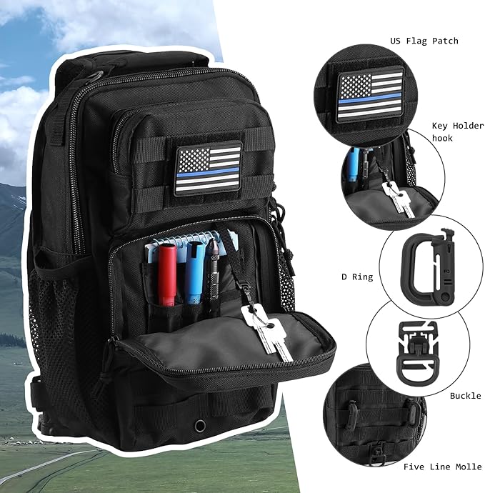 Rover Sling Pack Tactical Shoulder Sling Bag Backpack - Image 3